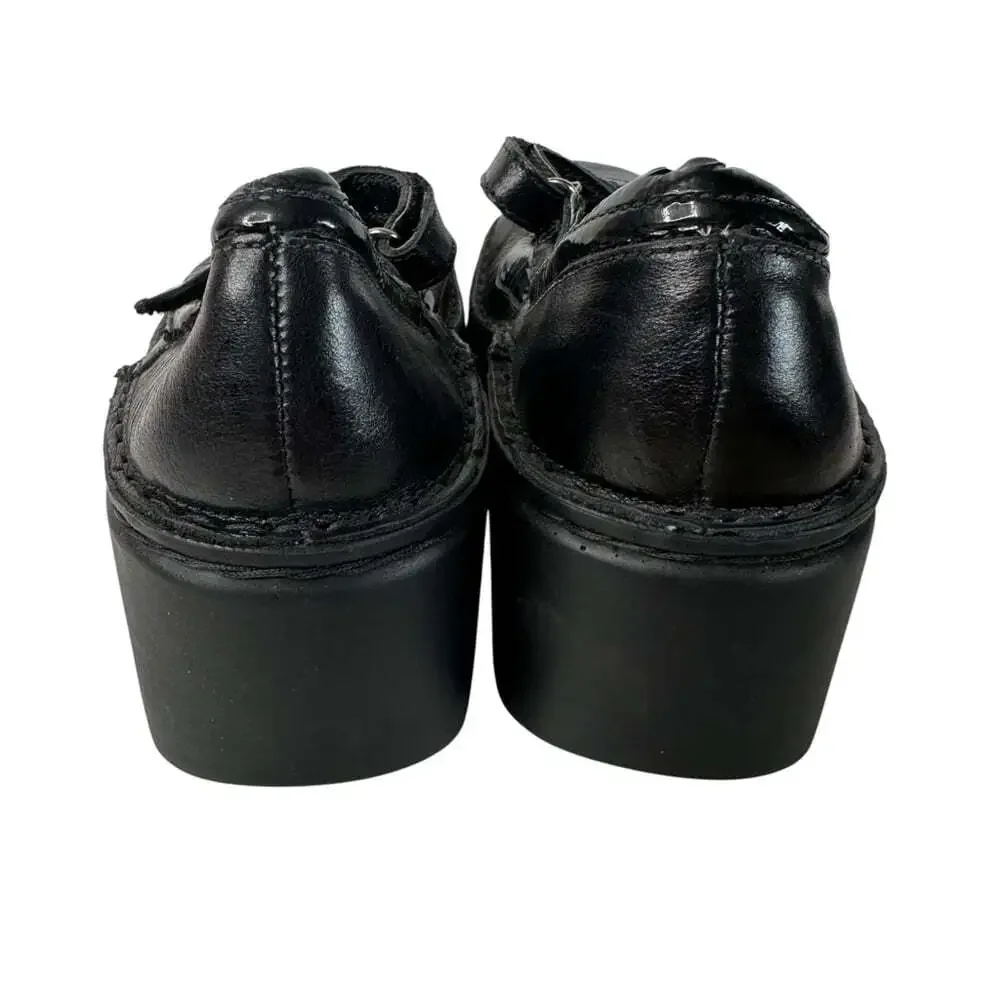 Naot Black Leather Mary Jane Comfort Career Teacher Shoes EU 37 Slip On Size 6